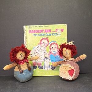 Raggedy Ann & Andy Shelf Sitters And Little Golden Book